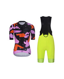 RIVANELLE Tricoul și pantaloni scurți de ciclism - BIKE´S GOOD - galben/negru/multicolor